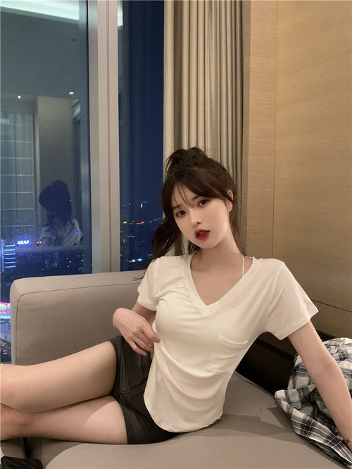 2025 Summer New Women's V-Neck T-Shirt